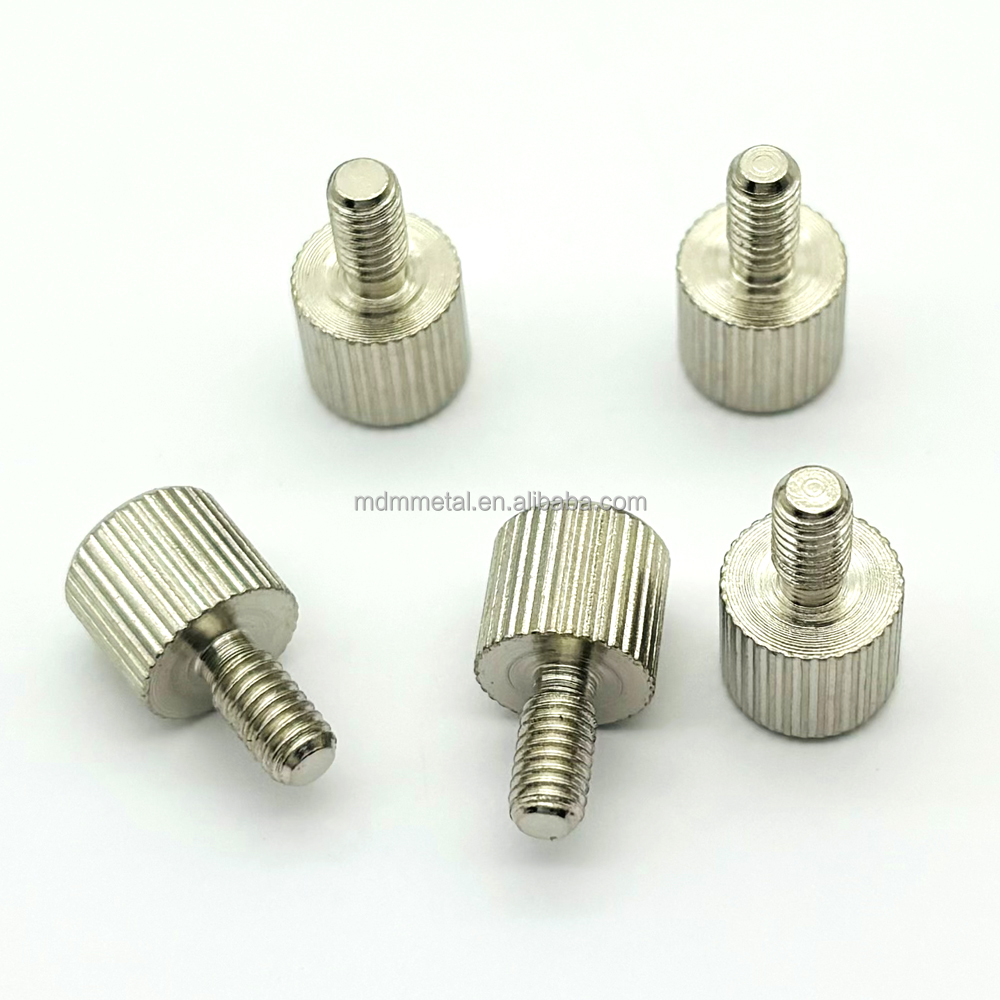 CNC Turning Milling Stainless Steel Anodized Aluminum Flat Head Knurled Thumb Screws