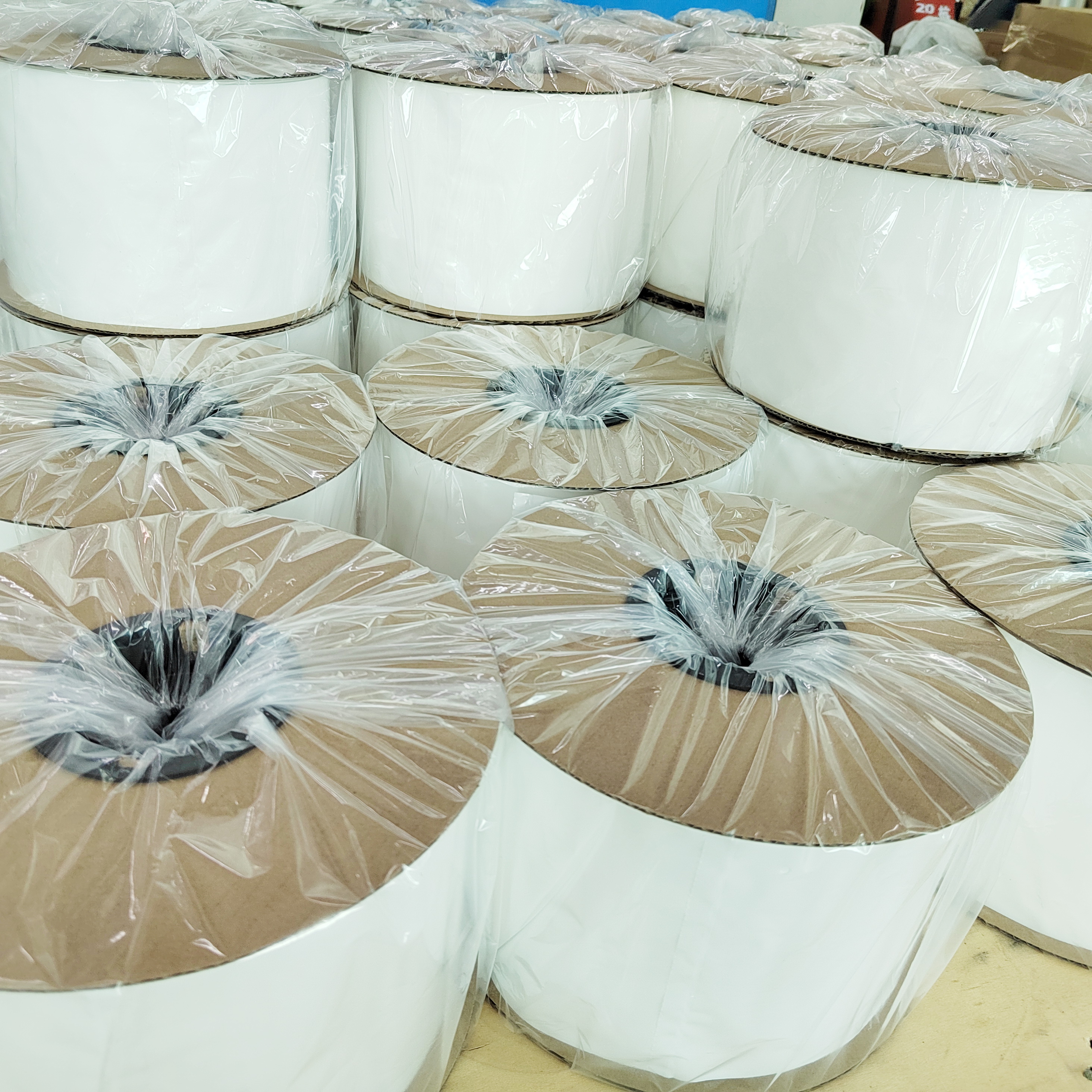 8X10" 2 Mil White Back Pre Opened Poly Bags On A Roll Perforated For Easy Dispensing