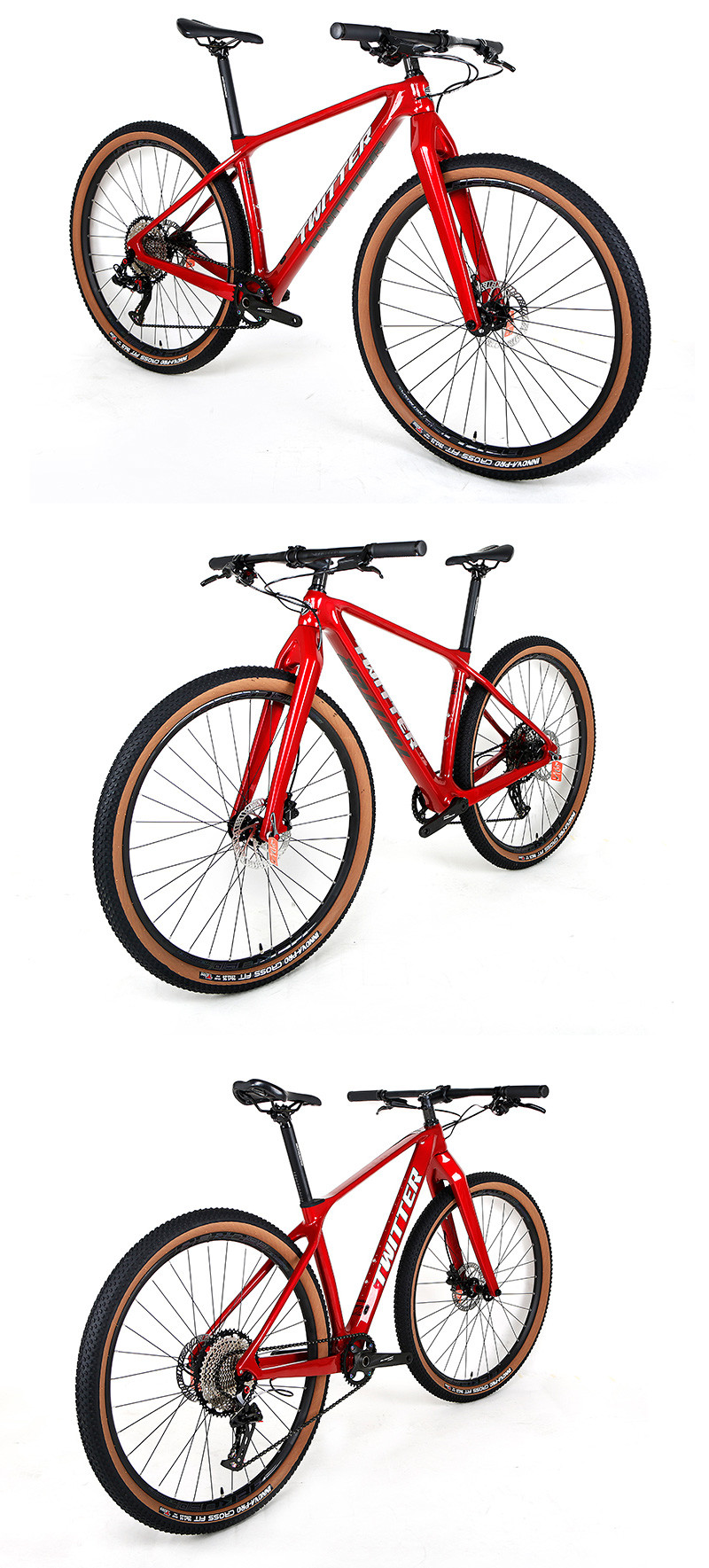 TWITTER 29 Inch Carbon Fiber Mountain Bicycle MTB Bike With Rigid Fork