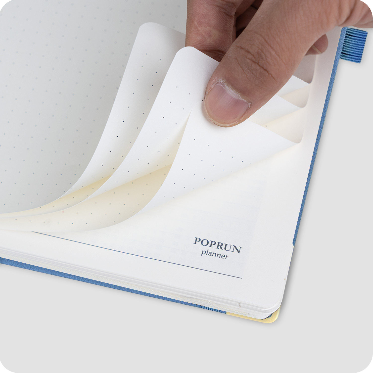Hardback Weekly Planner Jul. 2023 - Jun. 2023 Light Blue Monthly Perspective On 2 Pages