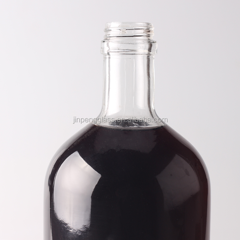 Customized Round Glass Bottle 500ml 750ml with Cork Cap and Customized Logo