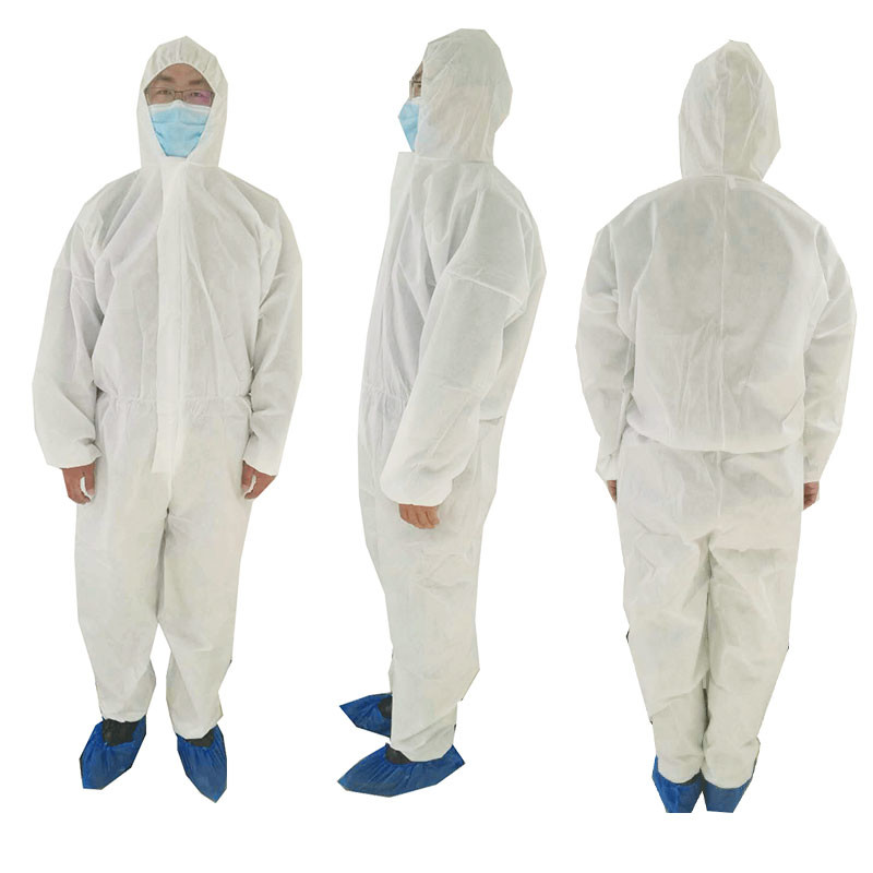 Disease Protection Disposable Chemical Coveralls Bunny Type PPE Breathable White