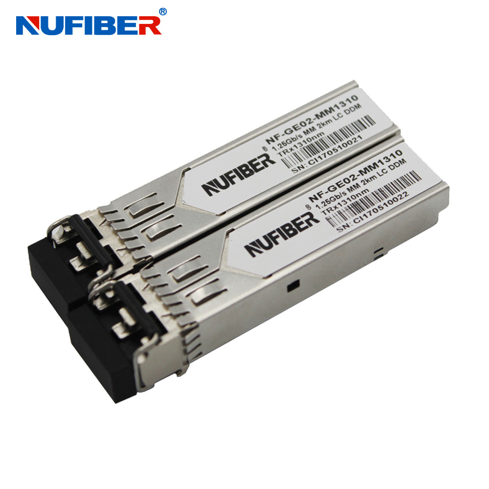 2km 1310nm Dual Fiber LC Multimode 1.25G SFP Transceiver Module