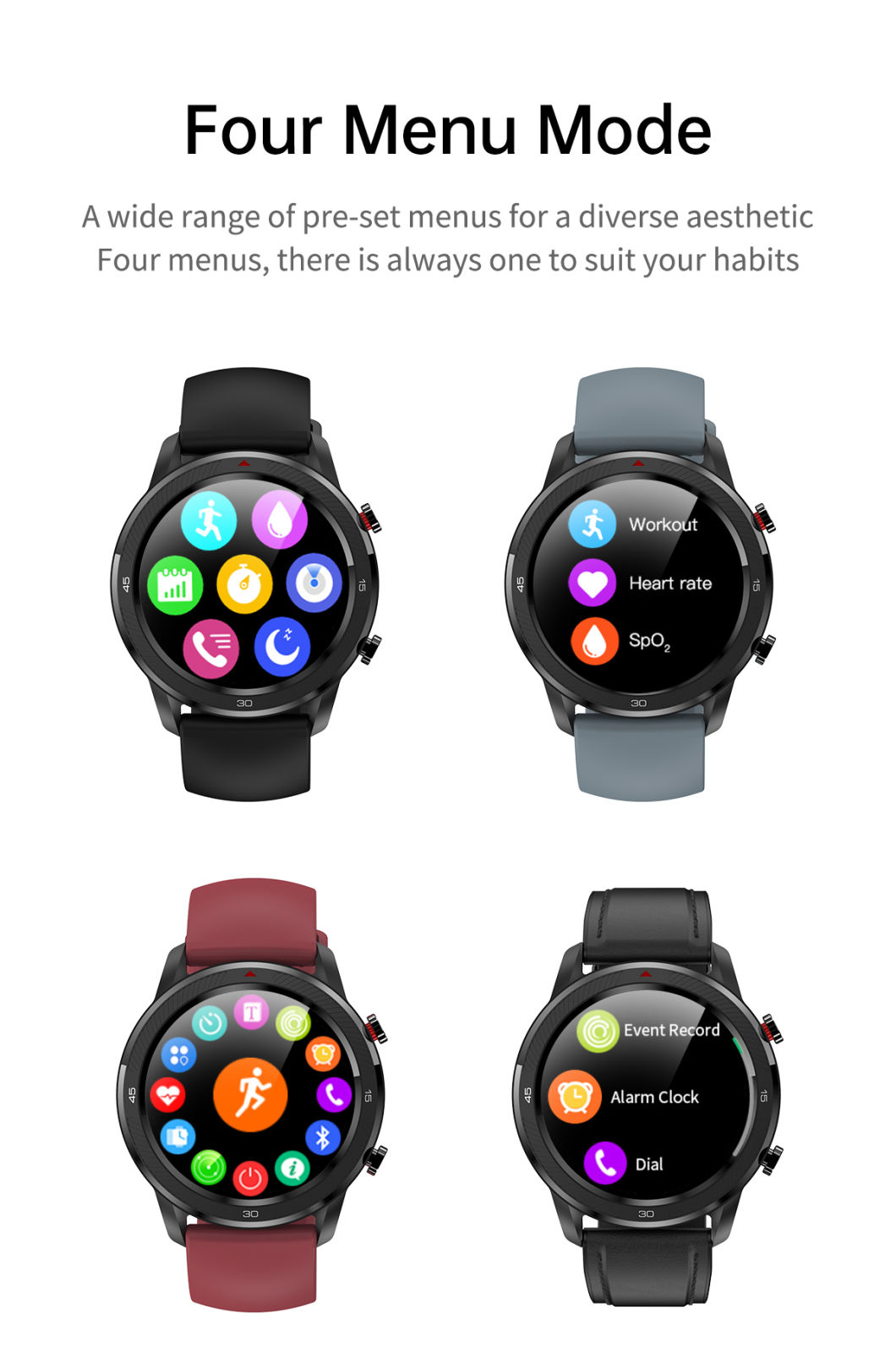 1.28 Inch 240*240 Screen Resolution Connected to Tws Headset Heart Rate Blood Oxygen Monitoring Hz27 Smart Watch