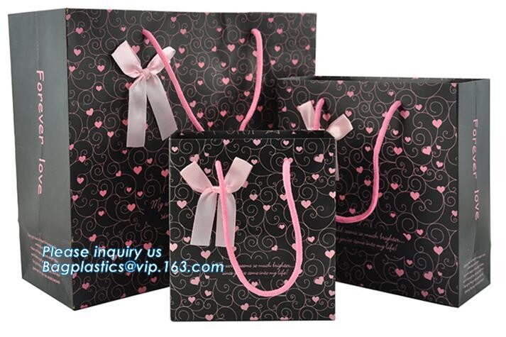 Customized made cheap paper twisted handles white kraft paper bags,wine paper bag with handle wholesale bagplastics pack