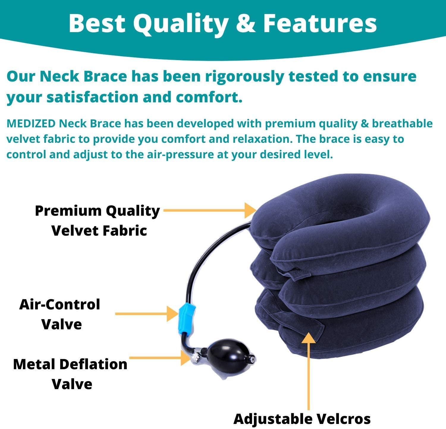 Inflatable cervical neck pillow adjustable neck collar cervical manufacturer
