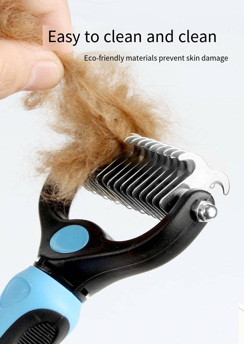 Wholesale Pet Double Sided Knotting Hair Brush Special Grooming Rake Comb For Dogs And Cats