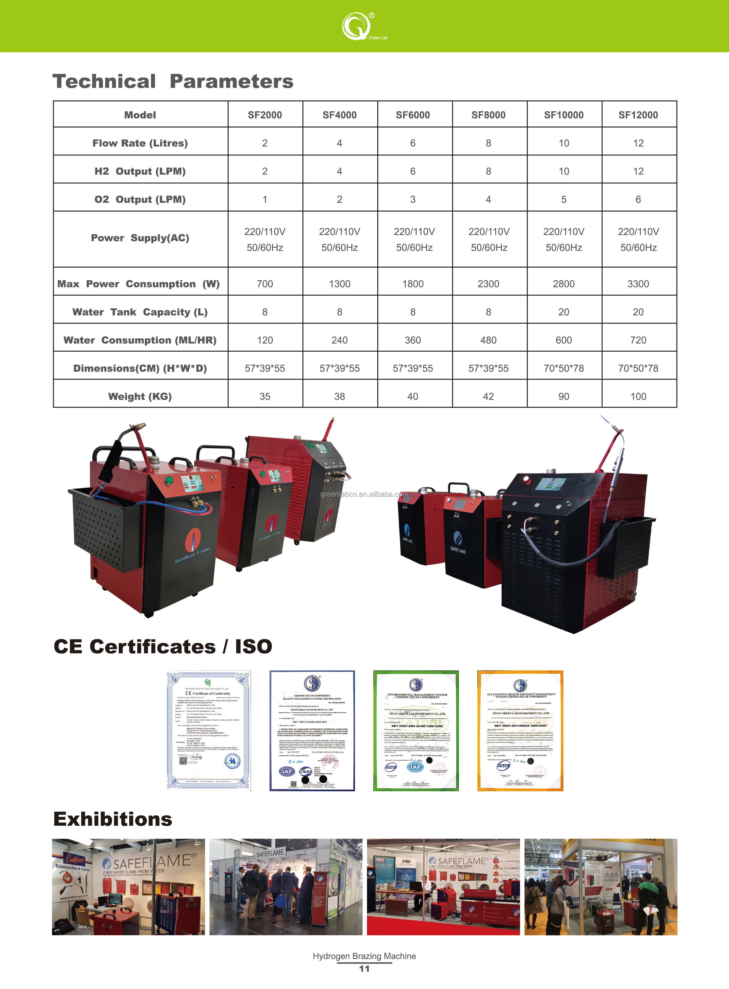 Safeflame NO KOH Brass Instrument Oxy Hydrogen Welding Soldering Machine O2 Output LPM 1