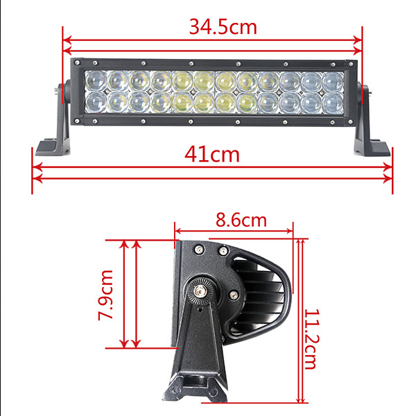 B5D 5D 72W 3W/PC 5D CREE LED LIGHT BAR SPOT BEAM
