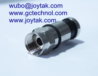 F male compression connector coaxial connector waterproof for CATV RG6 coaxial cable 