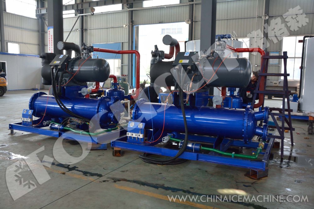 180kw Ice Storage Capacity Focusun 40 Ton/Day Fresh Water Flake Ice Flake Making Machine