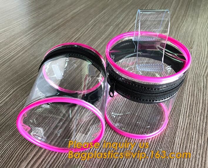 Factory Custom made Environmental PVC clear packaging toy storage handle bag,plastic tote packaging bag with handles fro