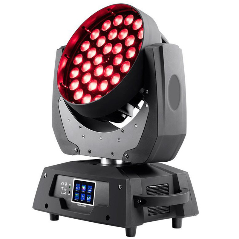 CE RoHs Free Shipping High quality 36X18W RGBWA+UV 6 in 1 Professional Moving Head Wash Fixture with Zoom