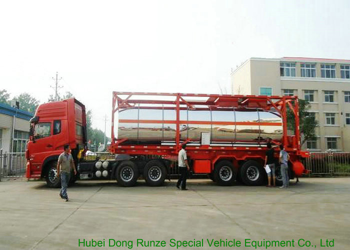 30FT Steam Heating Insulated Tank Container Stanless Steel For Phosphoric Acid H3PO4