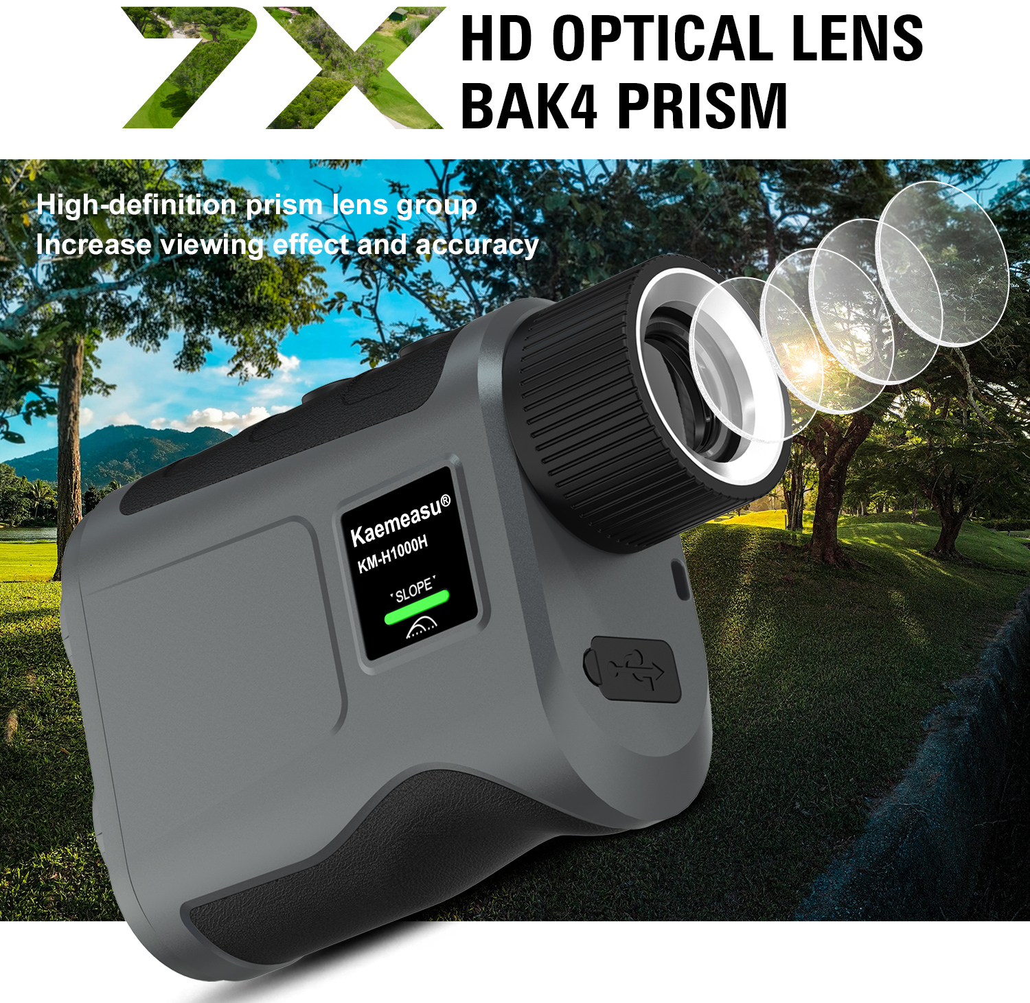ODM Customized Support 1500m Golf Rangefinder with Slope Function and Binoculars