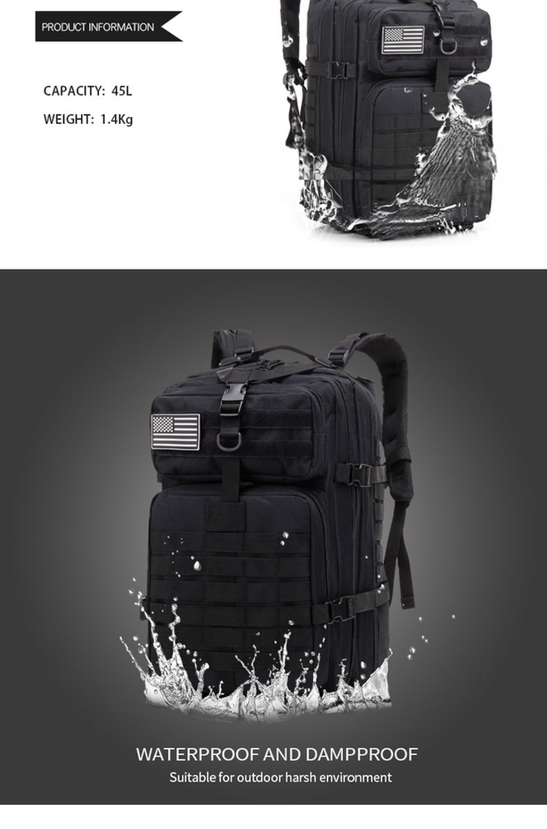 Comfortable Soft Handle Oxford Rucksack for School Travel Camping Training
