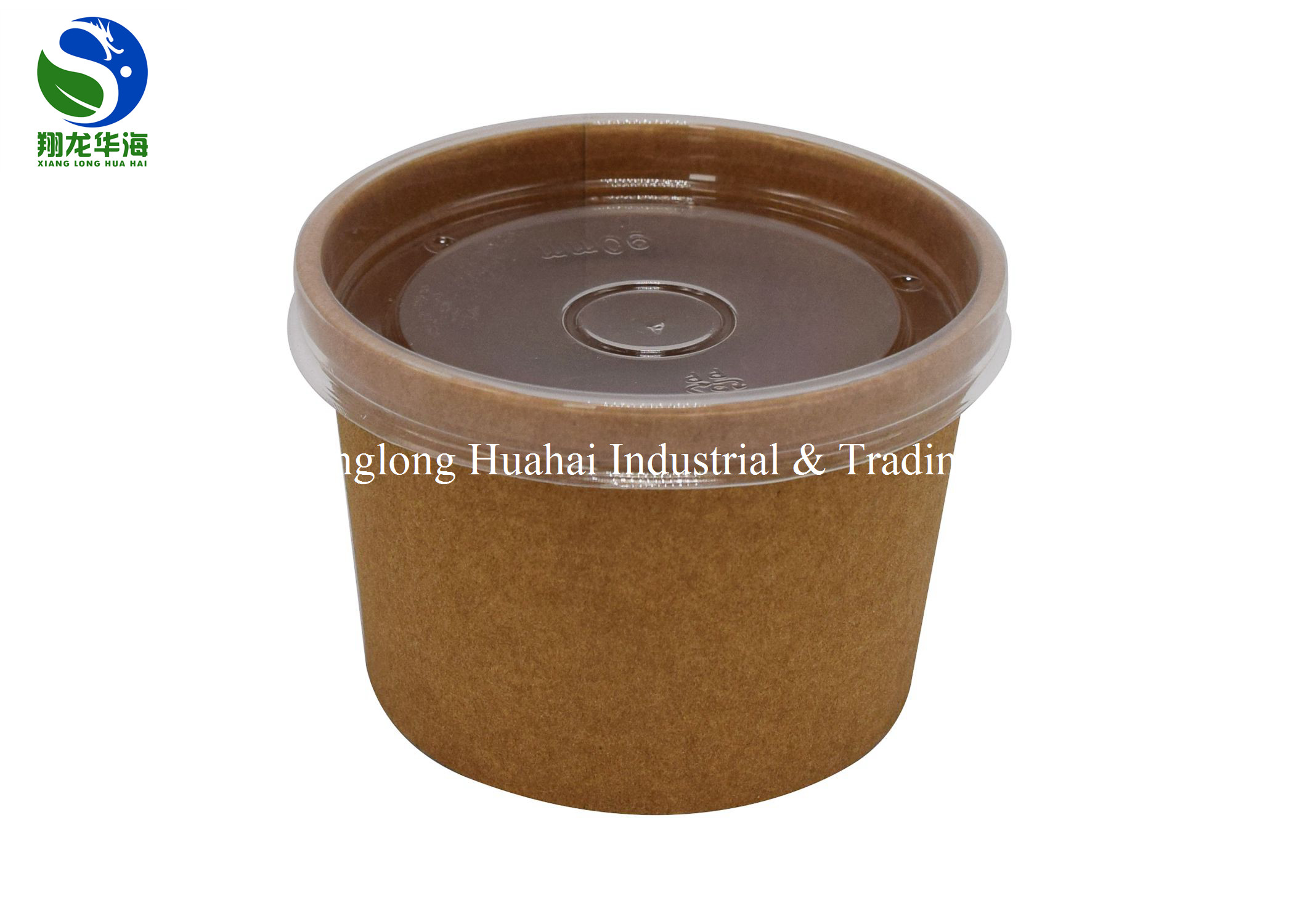 Microwave safe disposable food kraft paper bowls with lids for take away