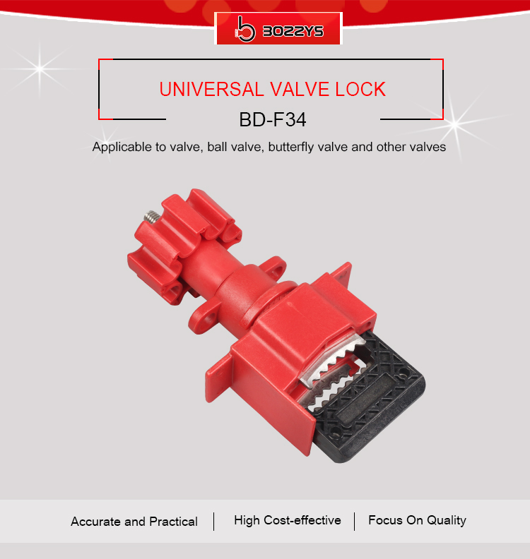 BOSHI Nylon PA And Steel Material Butterfly Universal Valve Lockouts