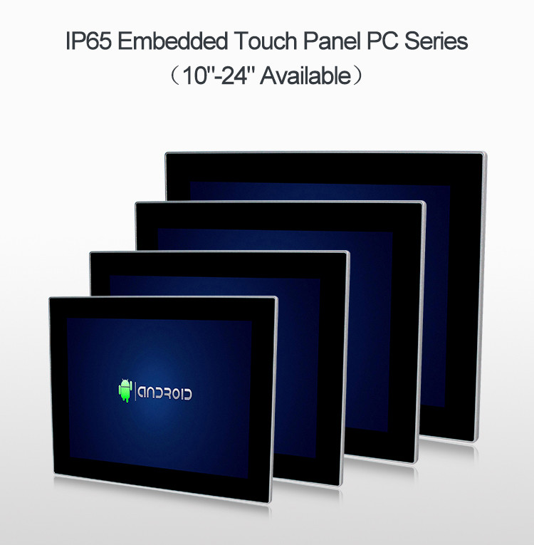 Wall Mounted 4*USB Android Touch Panel PC 12 Inch Size RoHS Approval