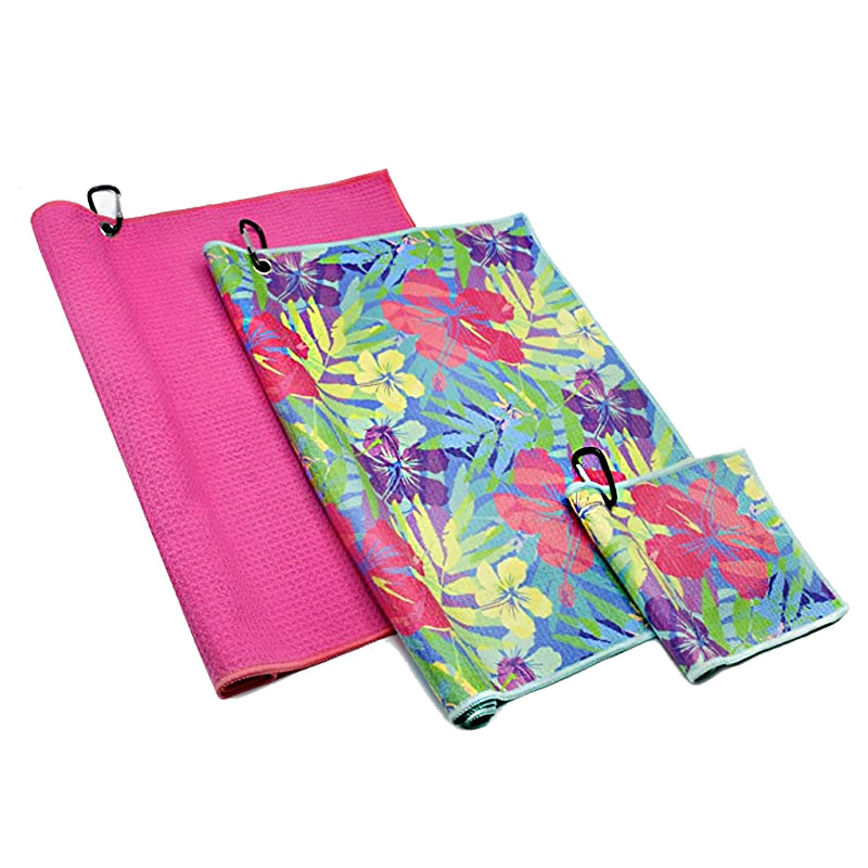 Microfiber Fabric Waffle Golf Towel 14 Color Custom Size