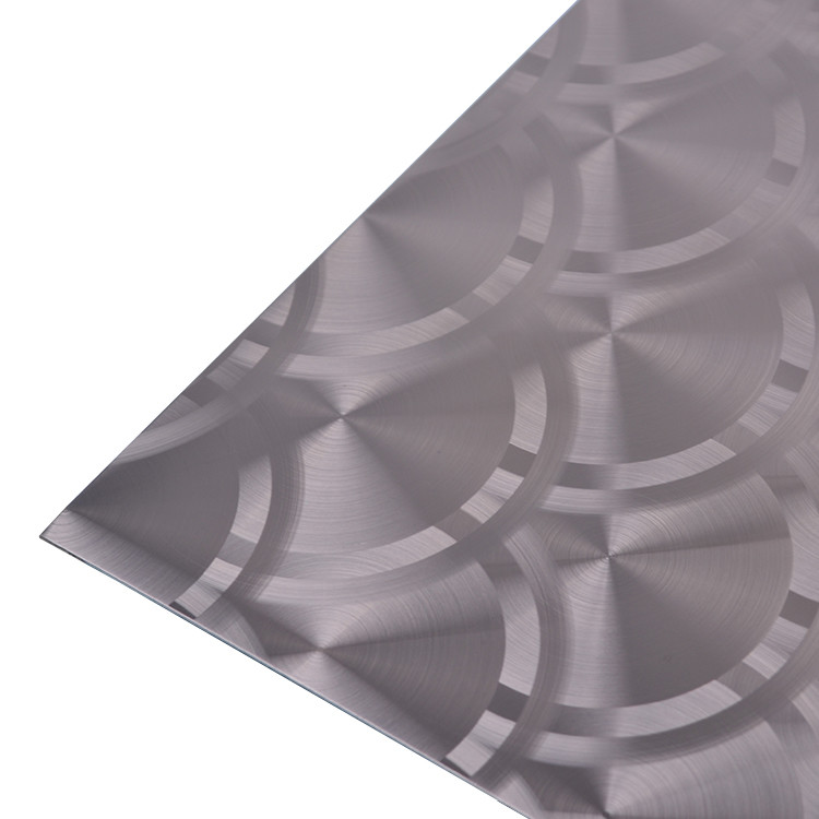 Etching Decorative Stainless Steel Sheet 304 316 Bright 3D Laser Finish Pvd Coated Rose Gold