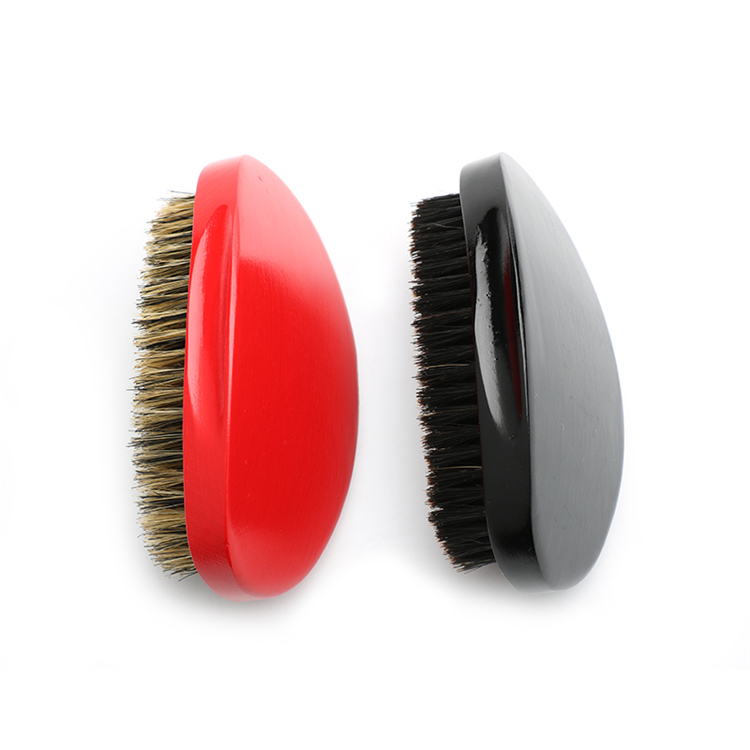 Oem Custom Wave Hair Brush For 360 Wood Handle Natural Wild Boar Bristle
