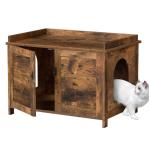 Solid Wood Cat Furniture Enclosed Cat Wood Litter Box 15mm E1 Grade
