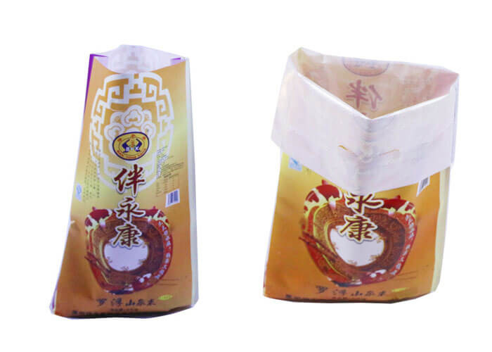 100% Virgin PP Woven Pig Feed Bags , Livestock Feed Bags Double Folded