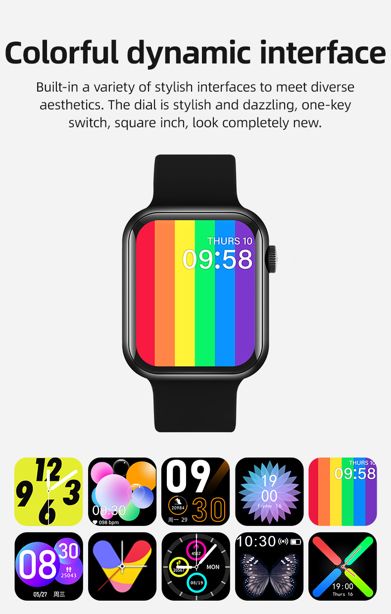 Android Square Shape Smartwatch 1.54inchBand Bracelet Band T500 Plus Strap
