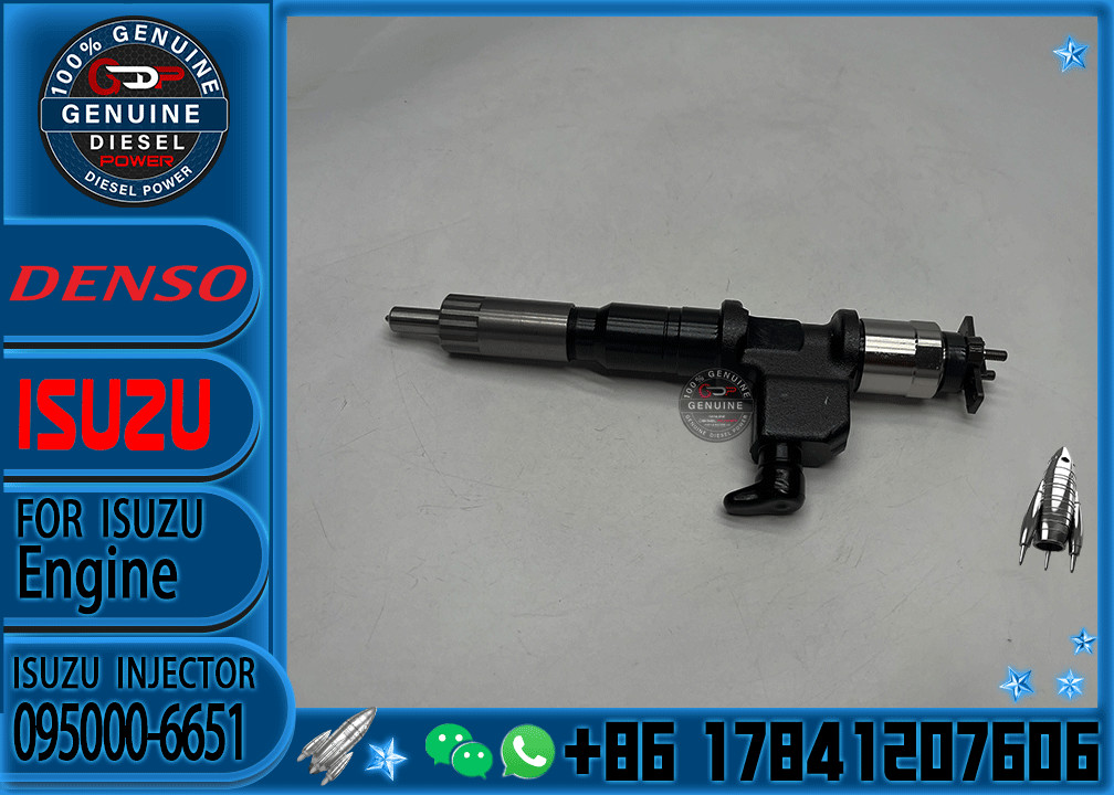 Diesel Common Rail Fuel Injector 095000-6651 8-98030550-1 For ISUZU GIGA 6WF1 Heavy Duty CYZ EXZ 14.3L