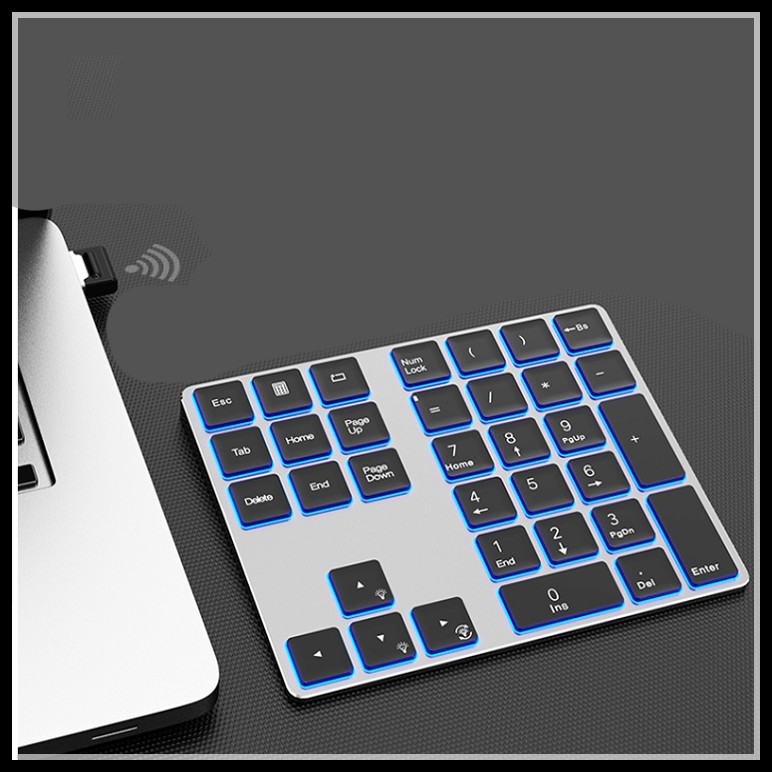 Wireless Bluetooth 3.0 Pin Code Keypad Numeric Keyboard With 7 Backlight