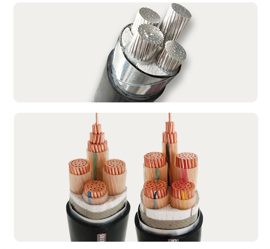 Underground 26/35KV Voltage 1.5-800mm2 5 Core Copper Conductor XLPE Insulated Cable