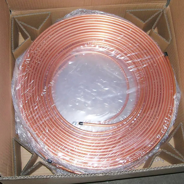 Seamless Steel Coil Pipe 1/4 3/8 1/2 Inch 10m Refrigeration Copper Coil Tube ASTM C11000