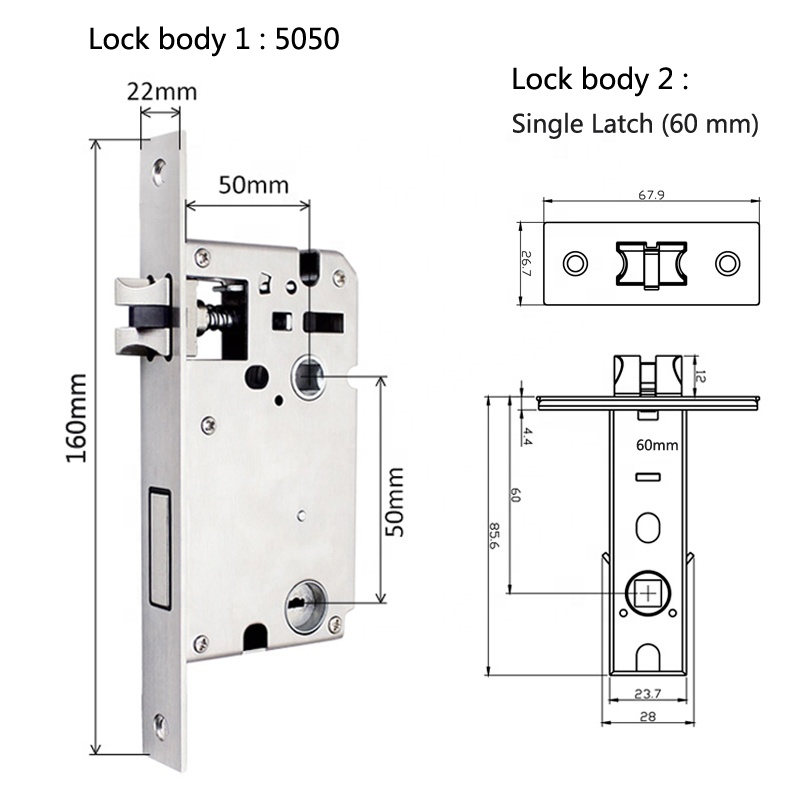 35mm-50mm Anti Theft Intelligent Electronic Lock Tuya Fingerprint Lock