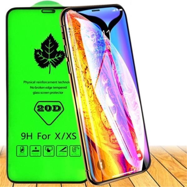 9H Full Coverage Screen Protector , 20D Mobile Phone Screen Cover for Iphone Xs