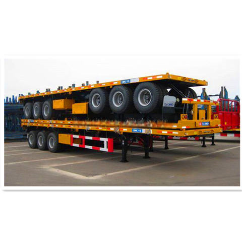 Best Price 40T-100T Flatbed Low Bed Semi Trailer 3-Axle Skeletal Semi-Trailer for Container Transport