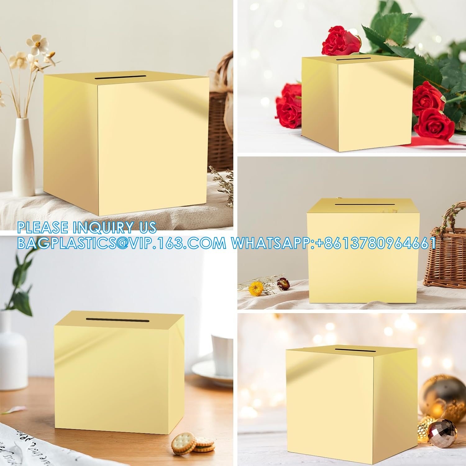 Money Box Keepsake Wedding Reception Decoration Wishing Well Party Favor Ceremony Raffle Tickets