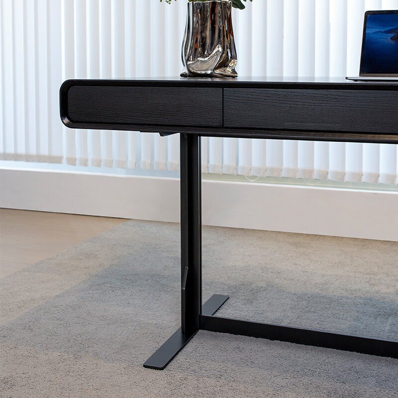 Italian Style Simple T Leg Writing Desk for Commercial Home