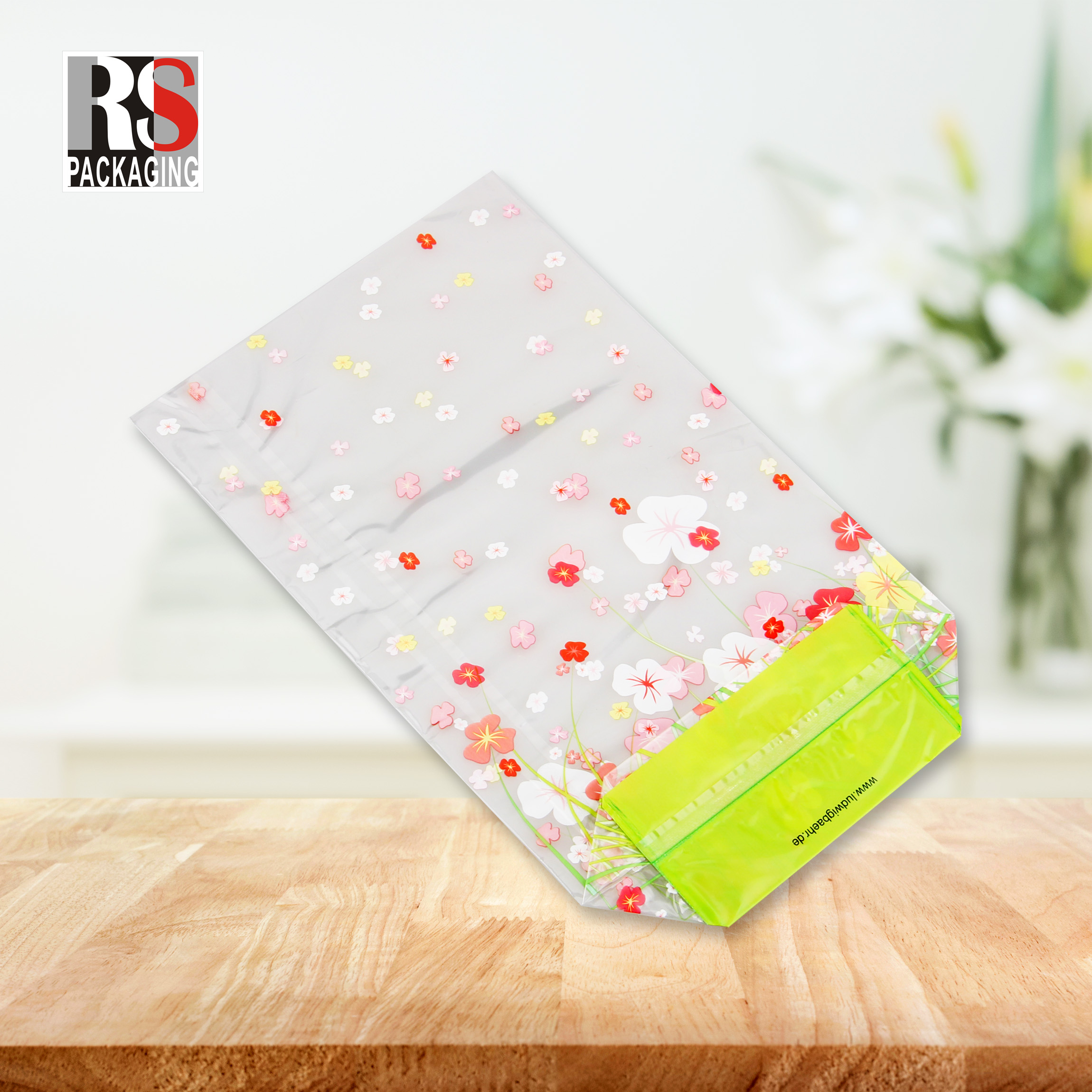 Clear Flat Bottom Side Gusset Bag Cellophane Bags For Candy Cookie Bakery Packaging