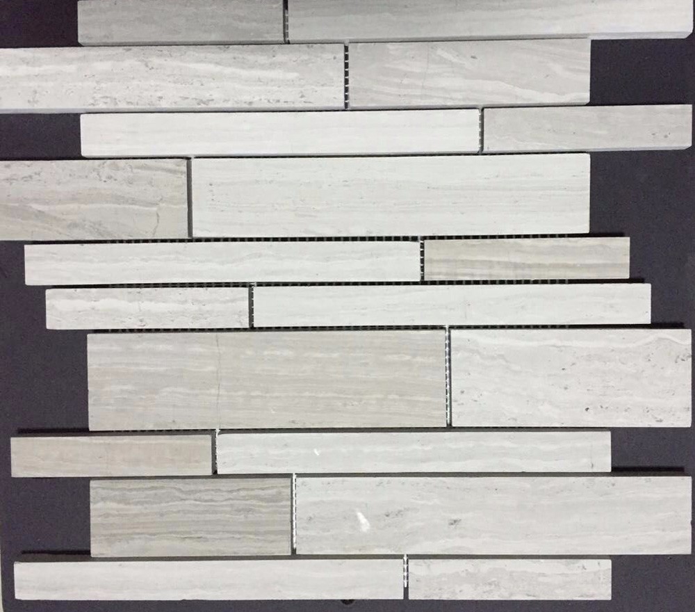 Grey Marble Mosaic Tile Modern Design Pattern / Various Color Optional
