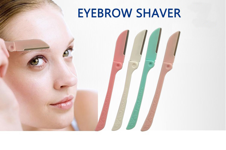 Lady Use Hair Shaving Razor Stainless Steel Rounded Tip Eyebrow Shaver