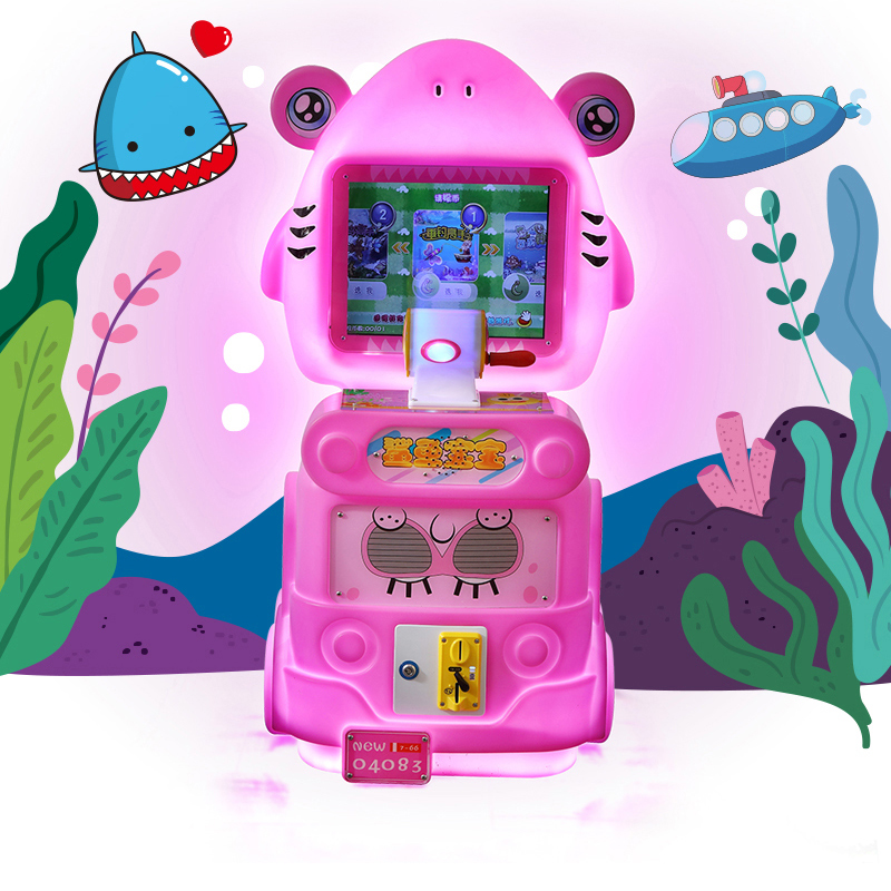Original design and popular shark single kids go fishing arcade game machine