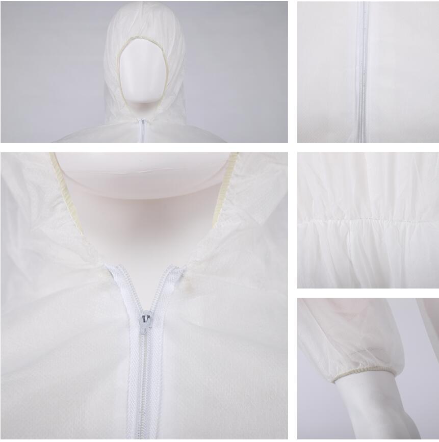 S&J Overalls disposable coverall disposable Hooded Microporous Overalls Disposable overalls for men protective