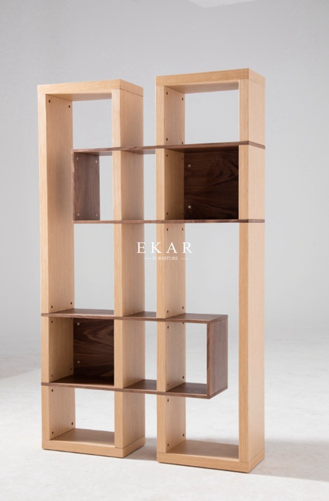 Wooden Modern Design Soild Oak Wood Book Shelf Bookcase