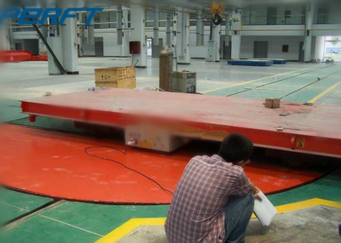 Rail Material Handling Turntable which can turn to 360 degrees for warehouse to rotate a trailer