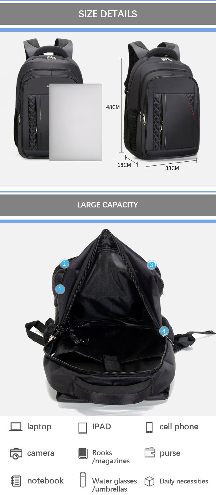 Sympathybag Travel Business Backpacks Wear Resistant Computer Laptop Bags Wholesale