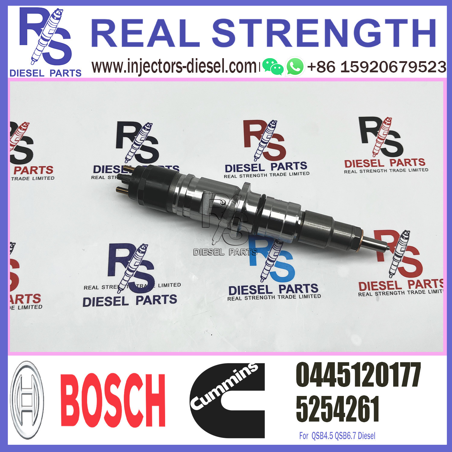 Cummins BOSCH Diesel Injector Common Rail 0445120177 For MAN Truck TGM TGL