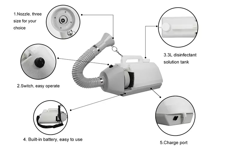 3L Mini Sterilization ulv electric fogging machine For Disinfection