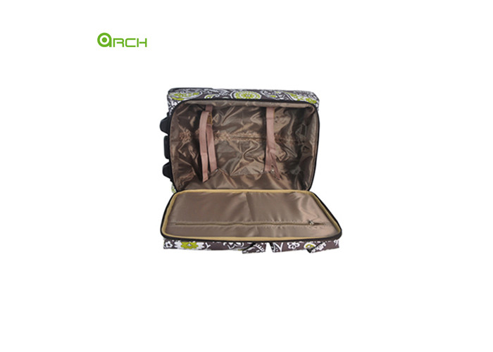 Light Weight Printing Polyester Soft Sided Luggage with Two Front Pockets
