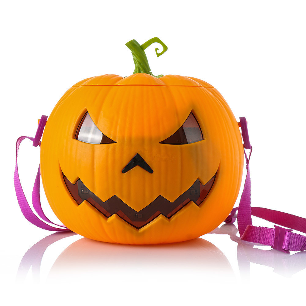 Custom 3D Voice-activated Pumpkin Shape Luminous Popcorn OEM Cute Food Container Bucket